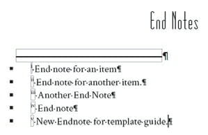 microsoft word endnote after chapter