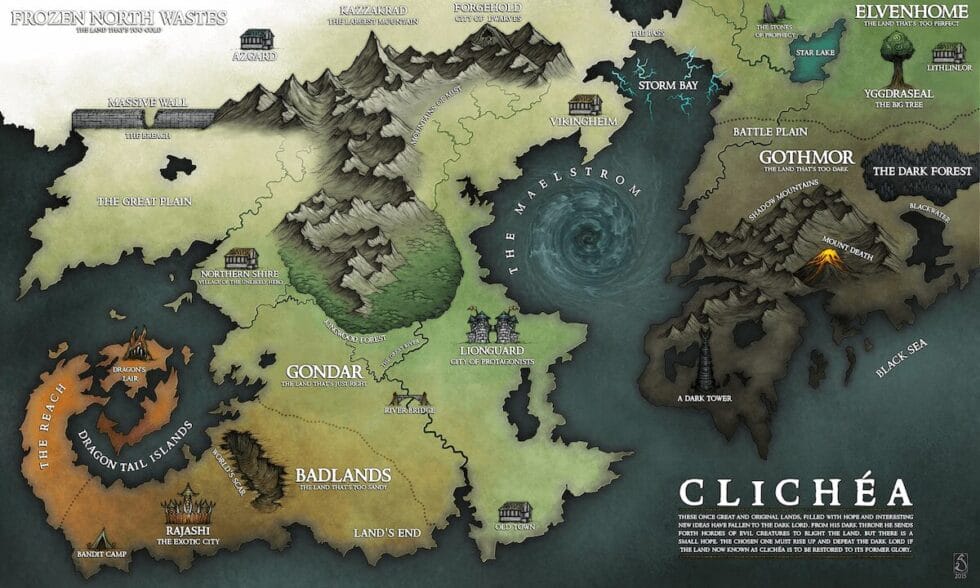 A Fantasy World Map Guide Tools And Best Practices The Book Designer   Clichea Map 980x588 